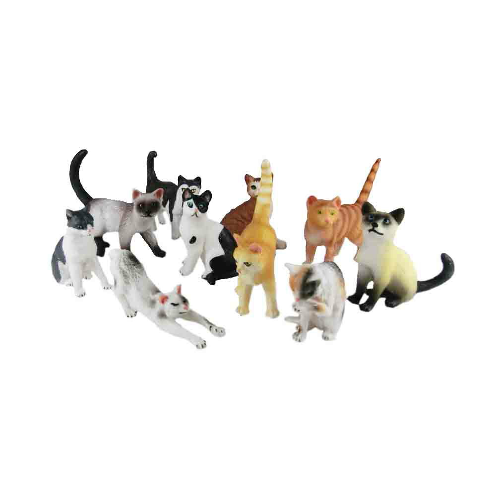 猫　キャット　猫模型　動物フィギュア　10体セット